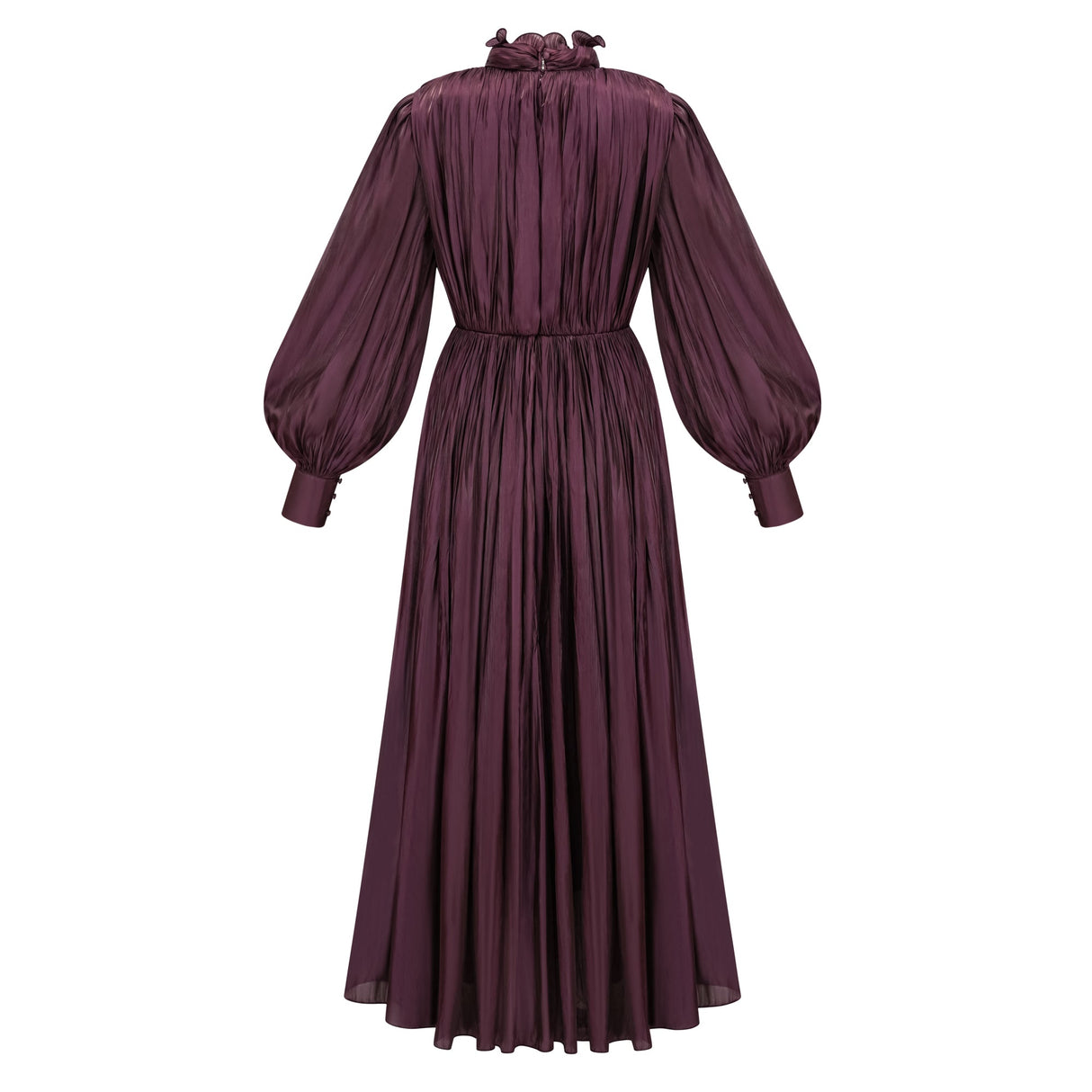 Aurohaya Sage Brown Crossed Design Maxi Dress