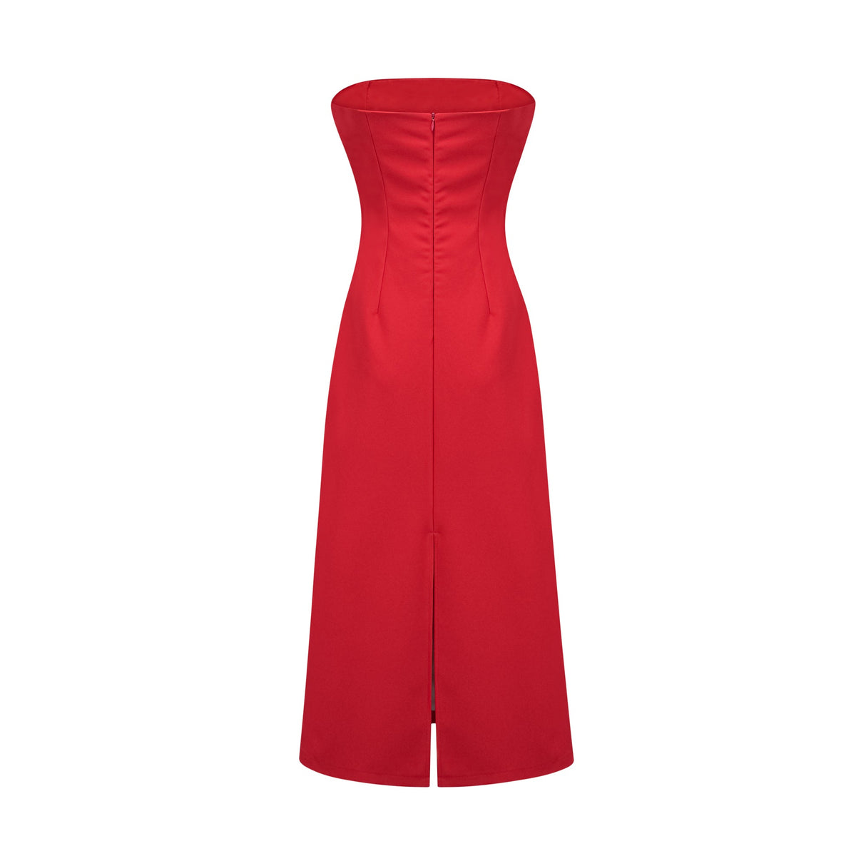 Aurohaya Irène Sequin Embroidered Off-Shoulder Midi Dress in Red