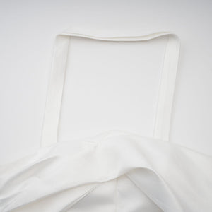 Aurohaya Aurélie white halterneck ruffled mini dress