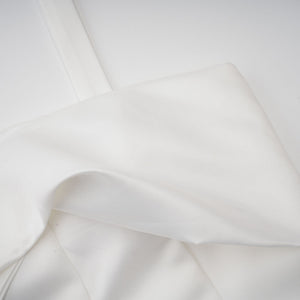 Aurohaya Aurélie white halterneck ruffled mini dress