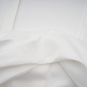 Aurohaya Aurélie white halterneck ruffled mini dress