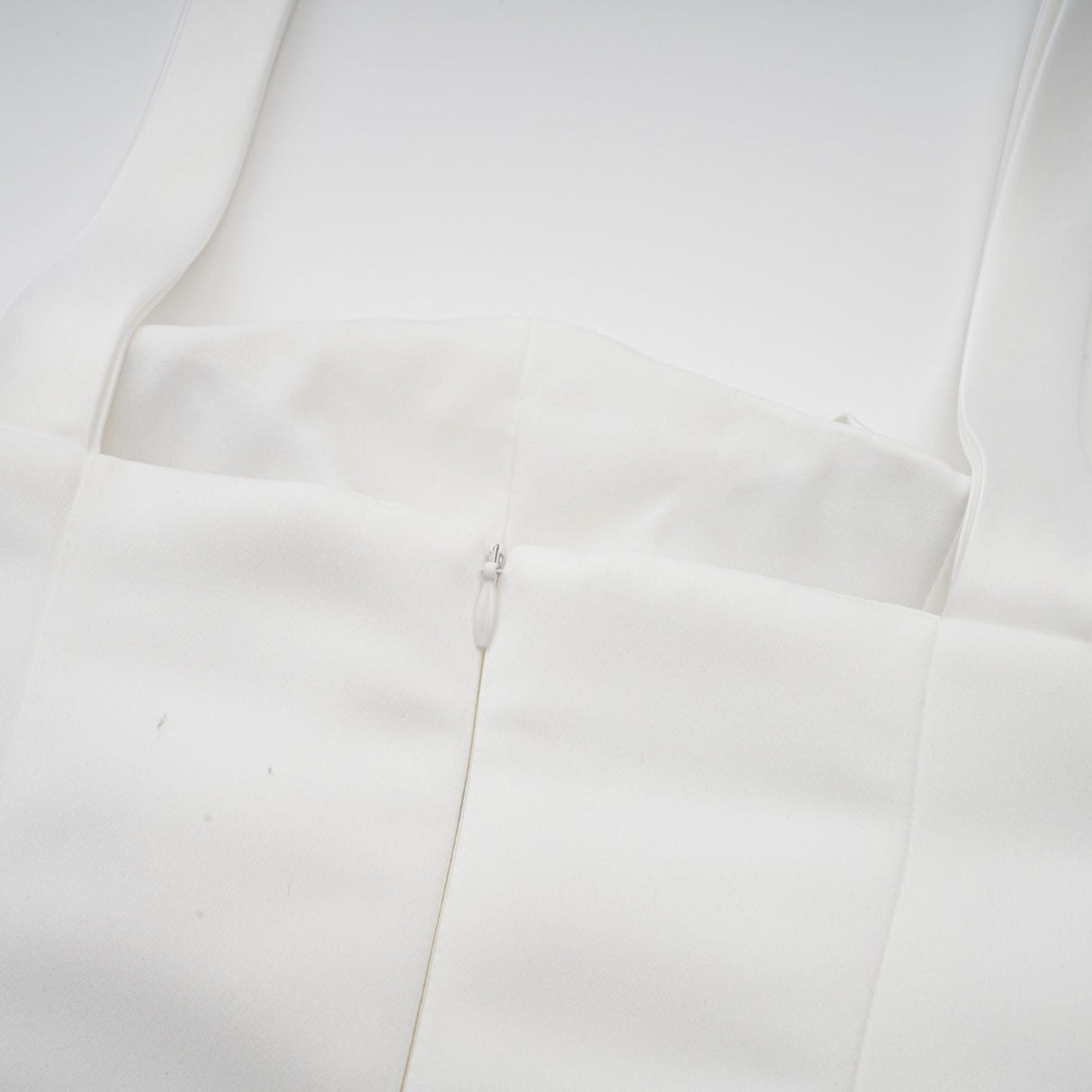 Aurohaya Aurélie white halterneck ruffled mini dress