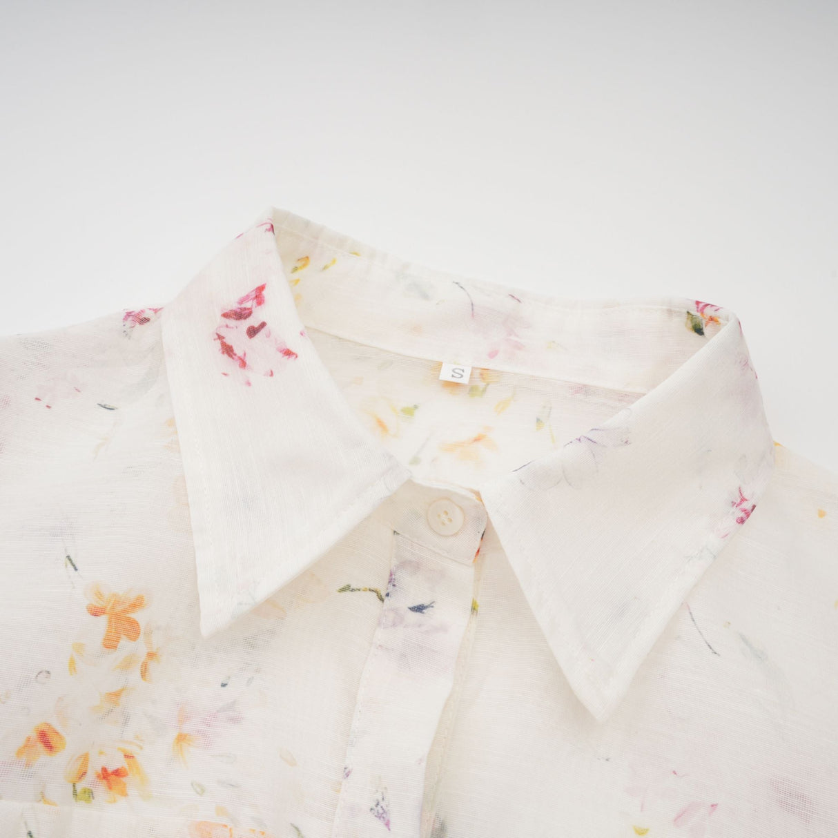 Aurohaya Zoé white floral-print tied midi dress