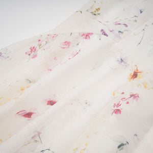 Aurohaya Zoé white floral-print tied midi dress