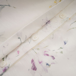 Aurohaya Zoé white floral-print tied midi dress