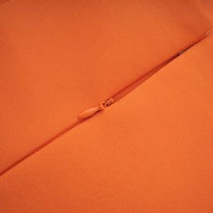 Aurohaya Irène Sequin Embroidered Off-Shoulder Midi Dress in Orange