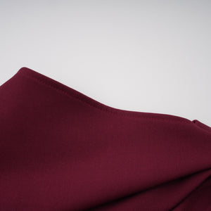 Aurohaya Wren Burgundy Asymmetrical Cape Maxi Dress