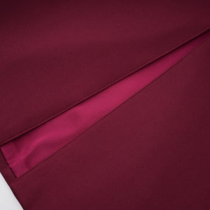 Aurohaya Wren Burgundy Asymmetrical Cape Maxi Dress
