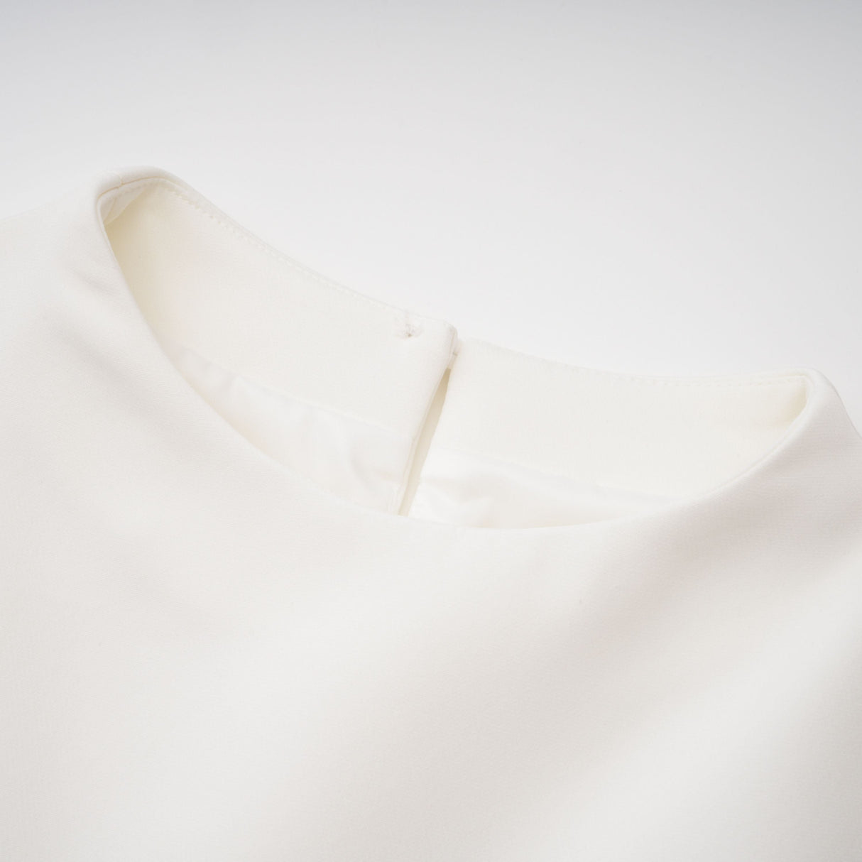 Aurohaya Kristveig White Cape Design Structured Mini Dress