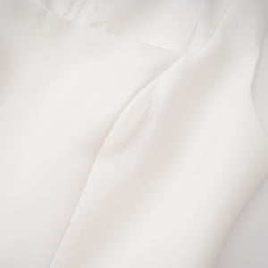 Aurohaya Kristveig White Cape Design Structured Mini Dress