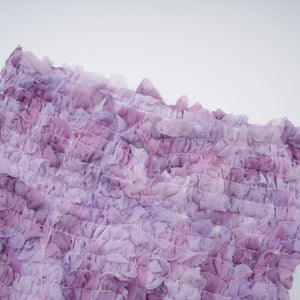 Aurohaya Mylène purple 3D-petal tiered tulle mini dress