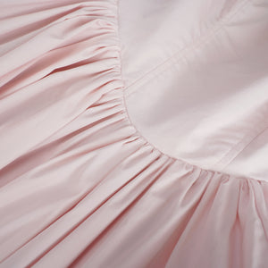 Aurohaya Eponine Pink Layered Flared Hem Midi Dress