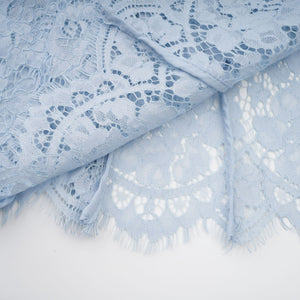 Aurohaya Audrey blue floral-lace boned midi dress