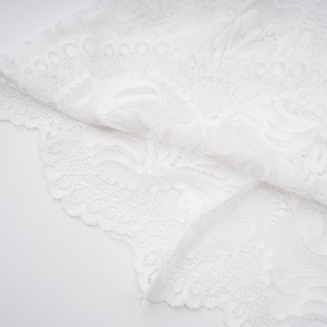 Aurohaya Airelle White Satin Panel Lace Maxi Dress