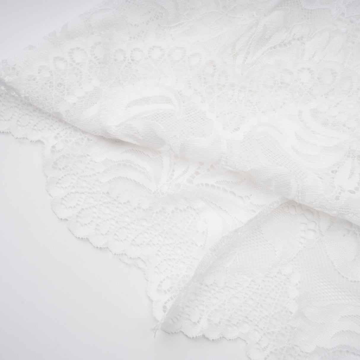 Aurohaya Airelle White Satin Panel Lace Maxi Dress