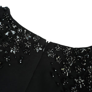 Aurohaya Yseult Black Embellished Maxi Gown