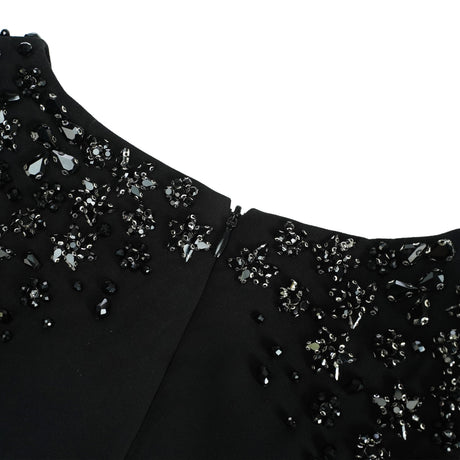 Aurohaya Yseult Black Embellished Maxi Gown
