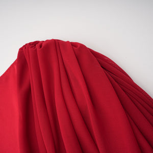 Aurohaya Fíona Red Asymmetrical Draped Maxi Gown