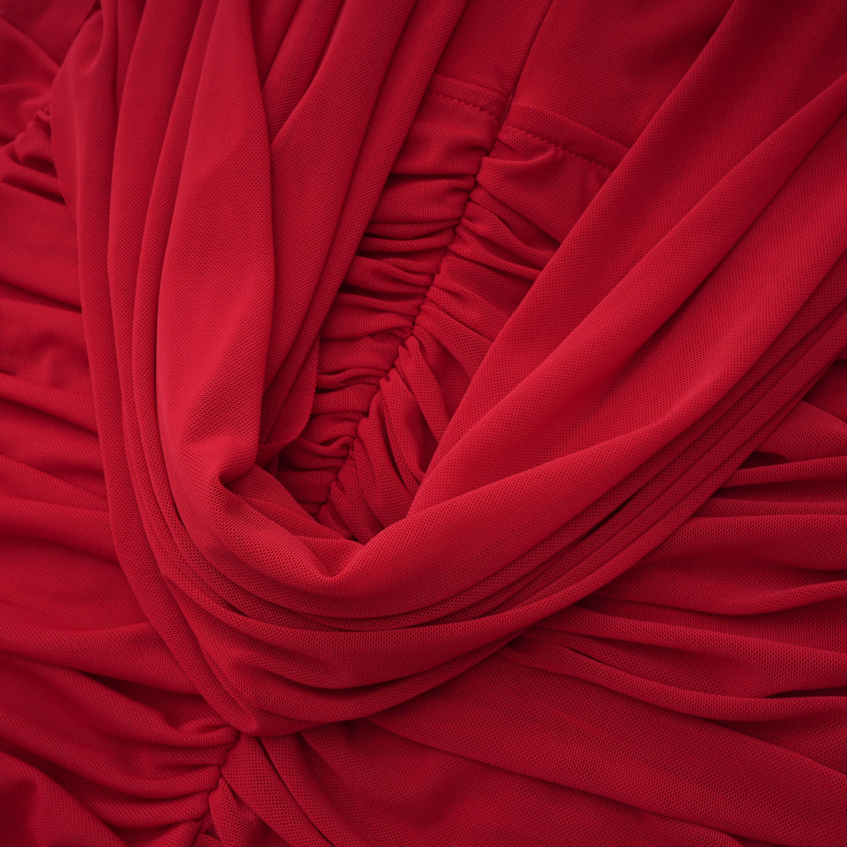Aurohaya Fíona Red Asymmetrical Draped Maxi Gown