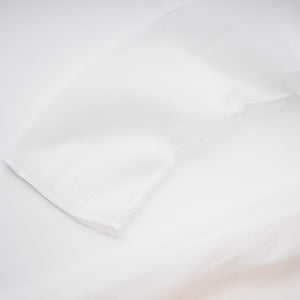 Aurohaya Gelsomina White Gathered Crepe Midi Dress