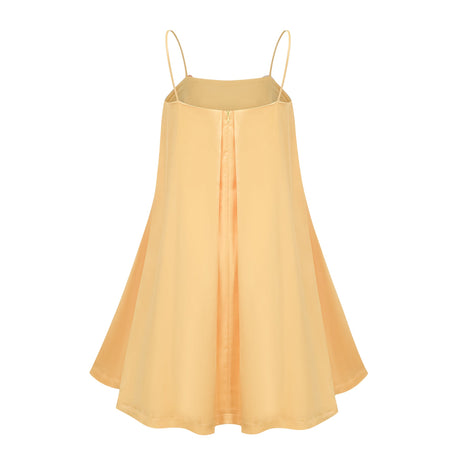 Aurohaya Avril Yellow Floral Embroidered Mini Dress