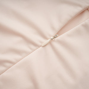 Aurohaya Joaquín Neutral Braid Detail Ruched Dress Maxi