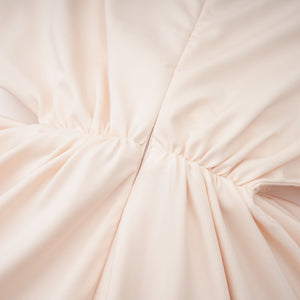 Aurohaya Joaquín Neutral Braid Detail Ruched Dress Maxi