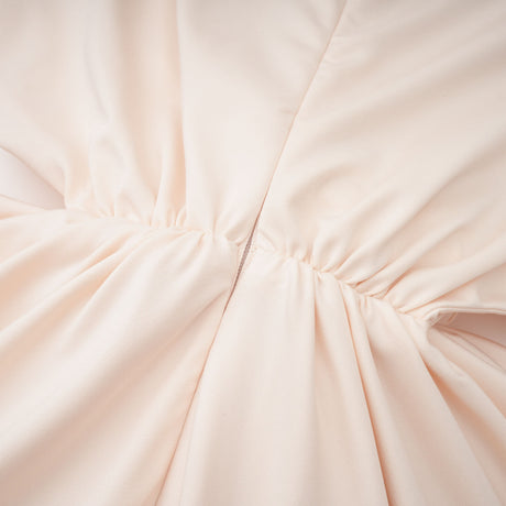 Aurohaya Joaquín Neutral Braid Detail Ruched Dress Maxi