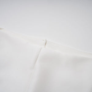 Aurohaya Amandine white open-back cap-sleeve midi dress
