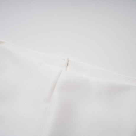 Aurohaya Amandine white open-back cap-sleeve midi dress