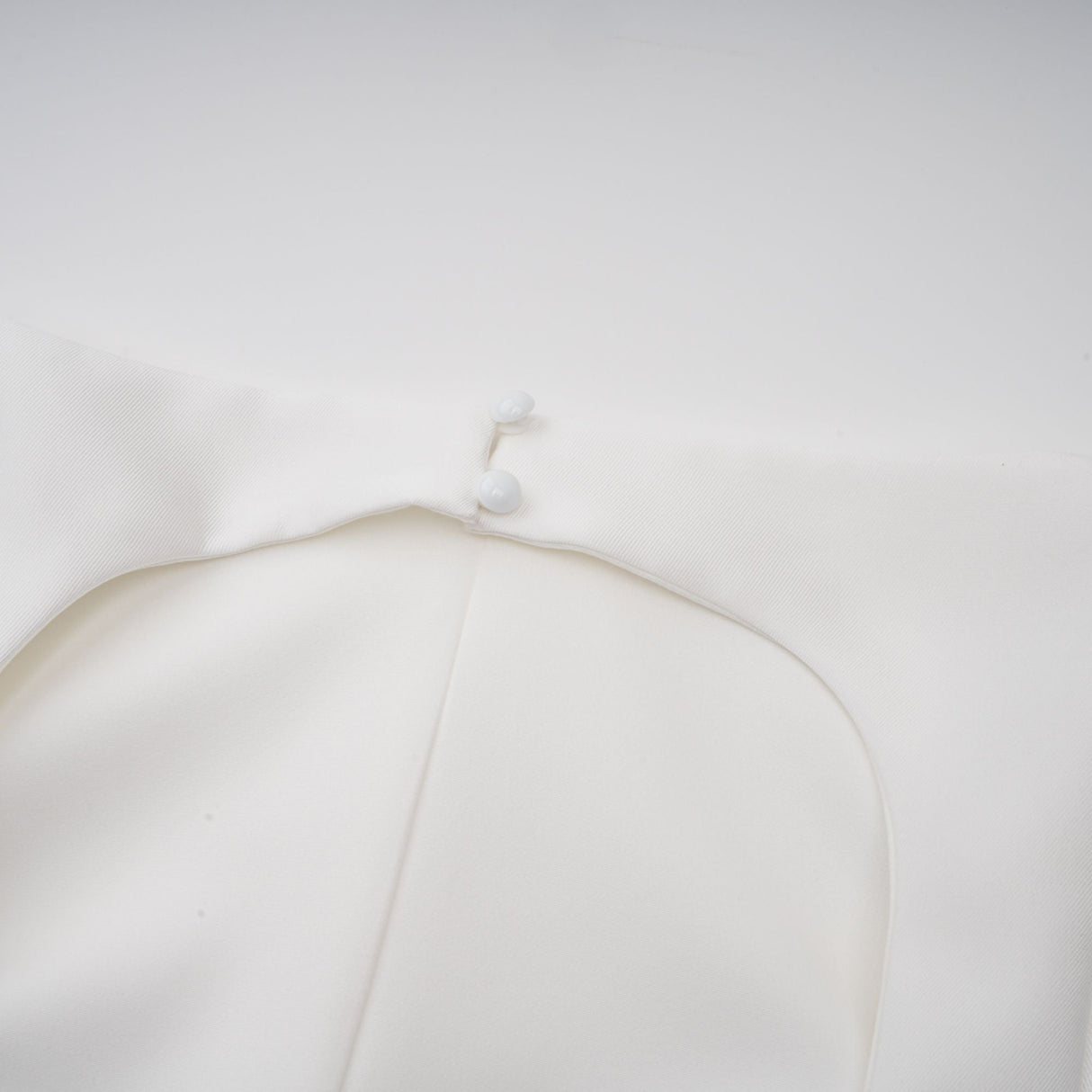 Aurohaya Amandine white open-back cap-sleeve midi dress