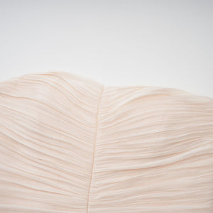 Aurohaya Céleste neutrals ruffled pleated maxi dress