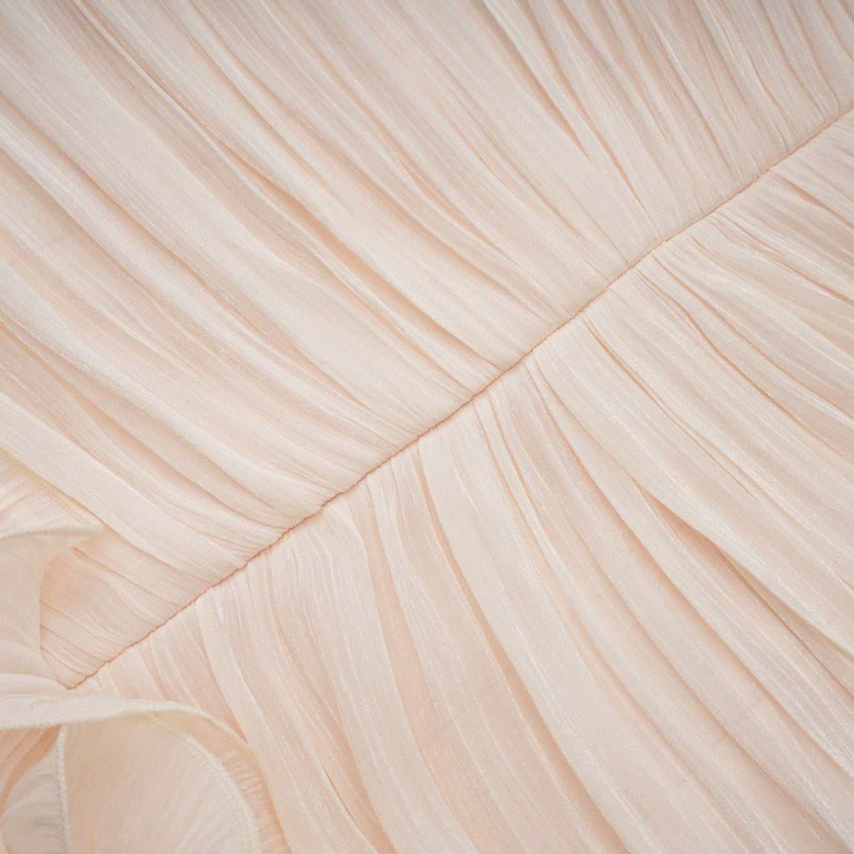 Aurohaya Céleste neutrals ruffled pleated maxi dress
