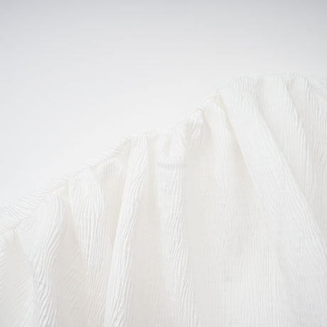 Aurohaya Pétale White Rose Appliqué Maxi Dress