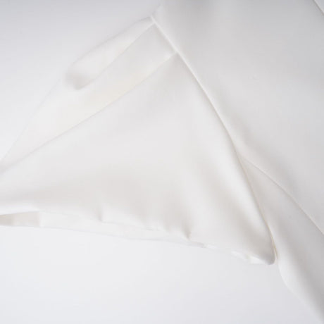 Aurohaya Irène White Sequin Floral Embroidered Midi Dress