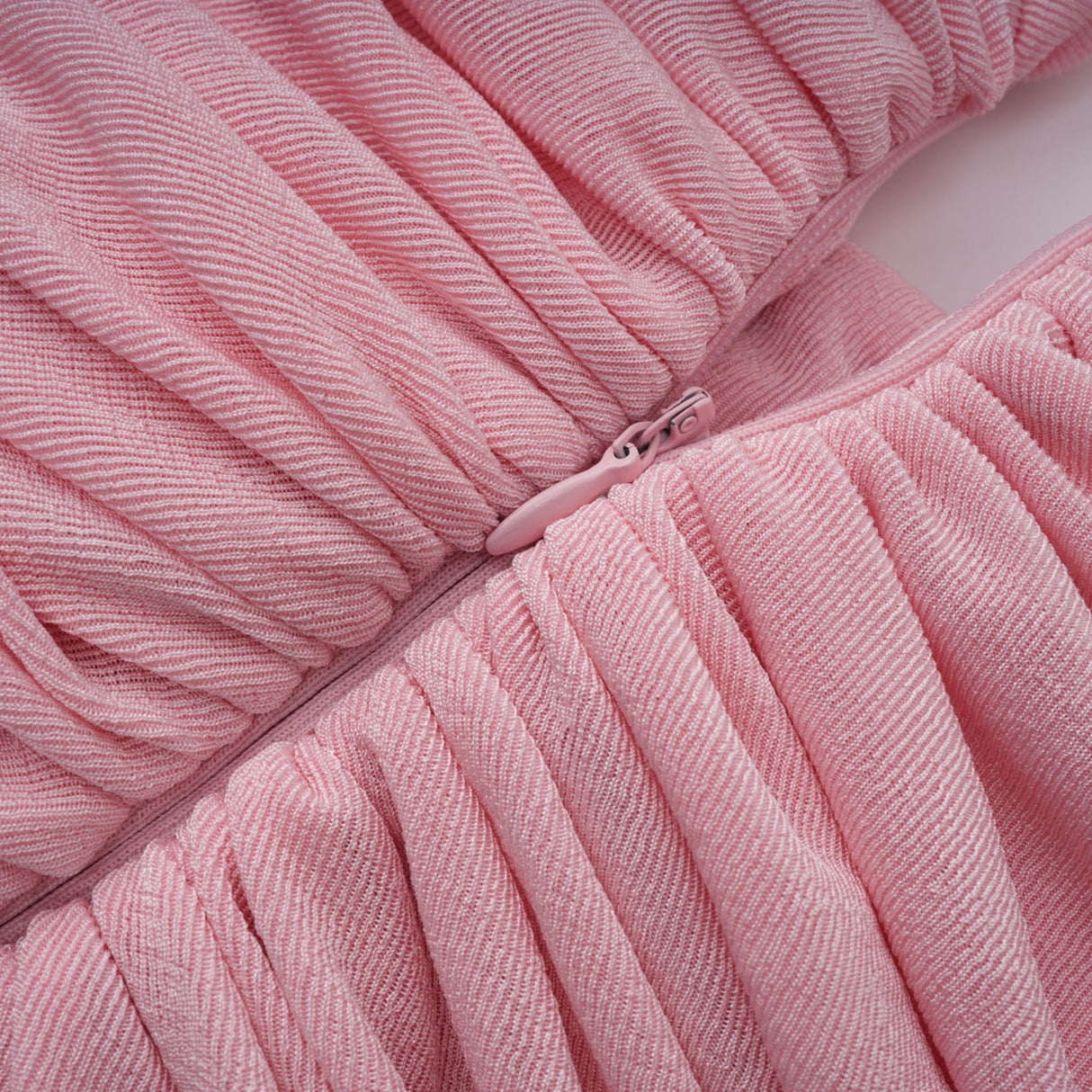 Aurohaya Moderne Pink Shawl Panel Ruched Maxi Dress