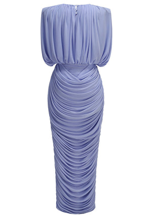 Draped Two Piece Midi Dress Lavender