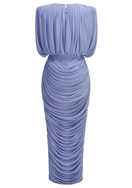 Draped Two Piece Midi Dress Lavender