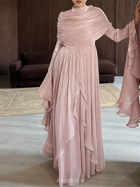 Aurohaya Ruffle Detailed Ruffle Maxi Dress, DES106