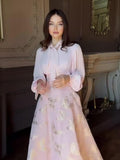 Chiffon Butterfly Pleated Maxi Dress