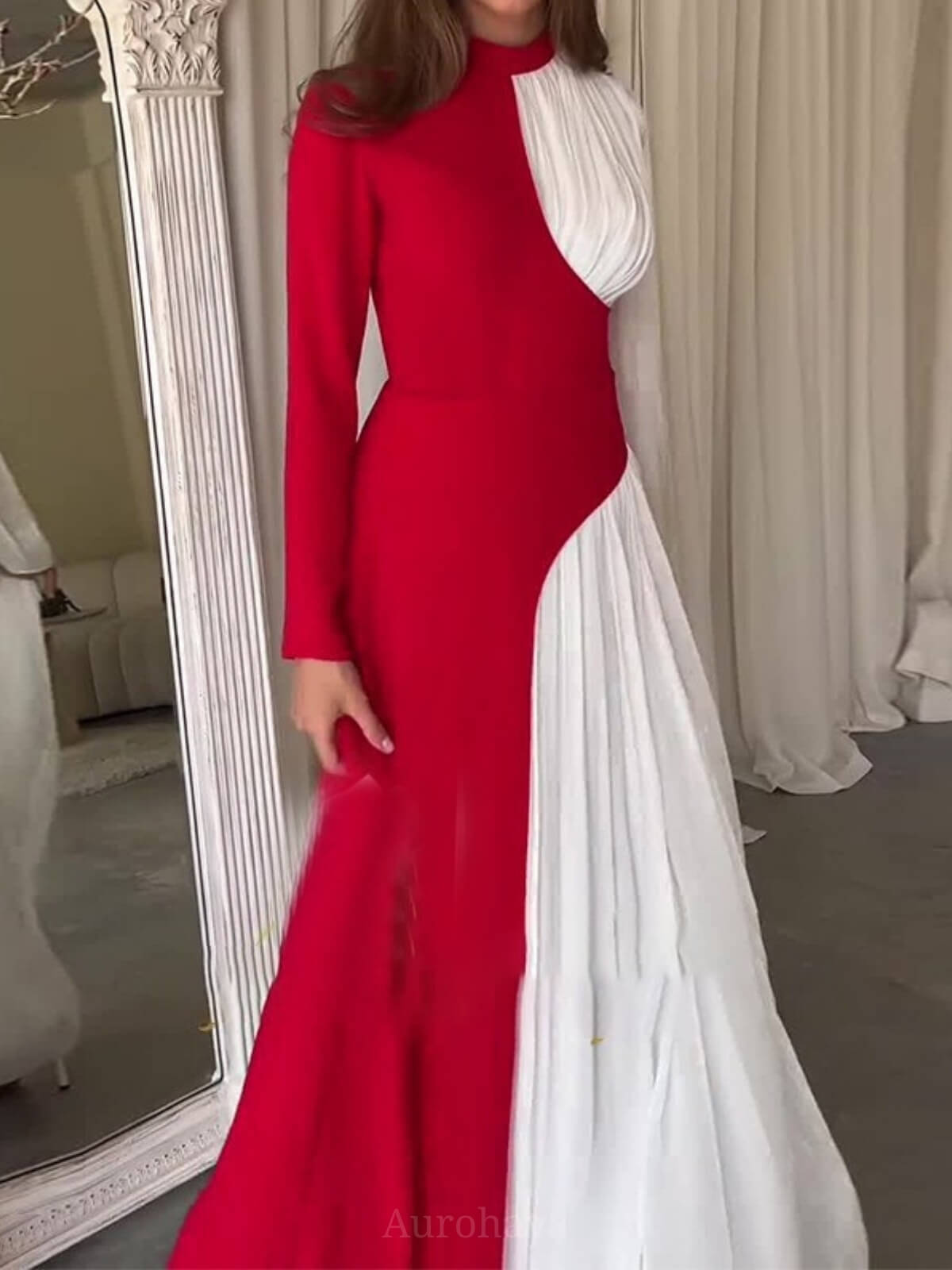 Ladies Round Neck Vintage Dress