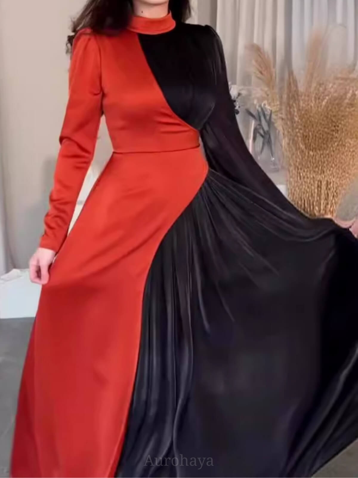Ladies Round Neck Vintage Dress