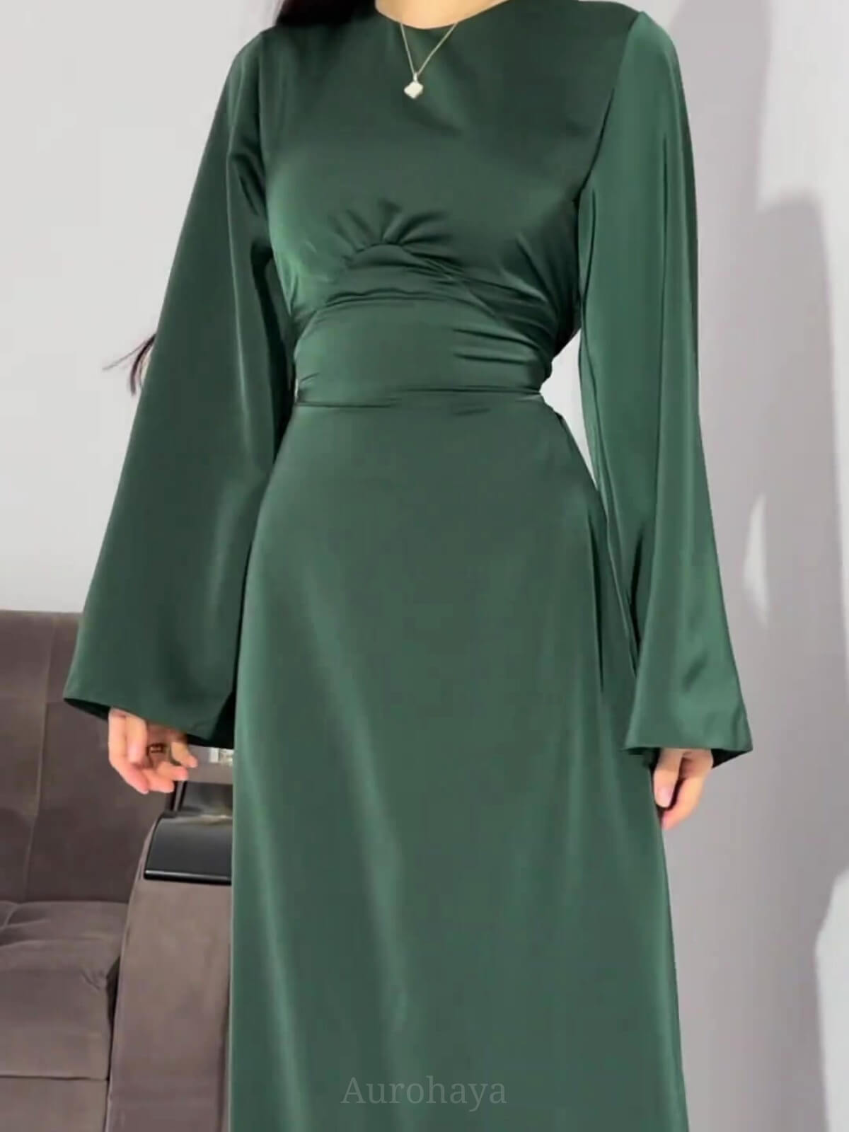 Flared Sleeve Fishtail Dress
