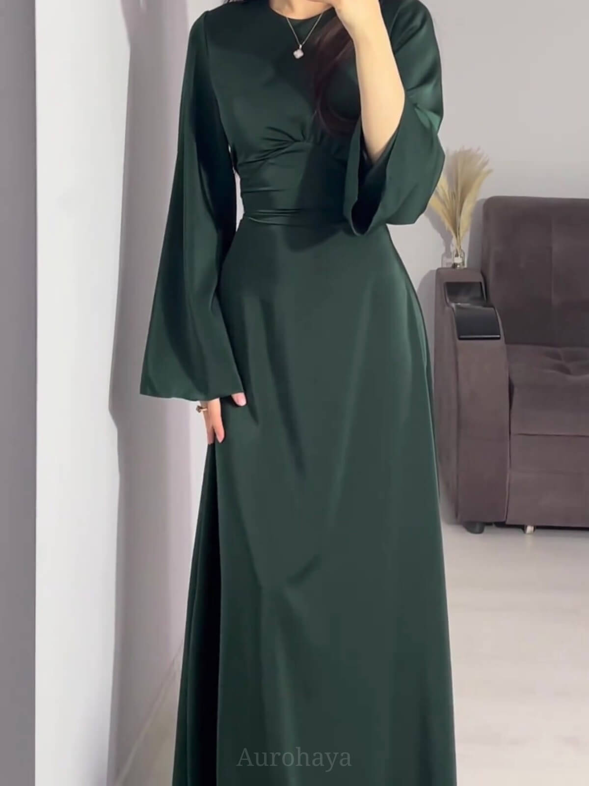 Flared Sleeve Fishtail Dress