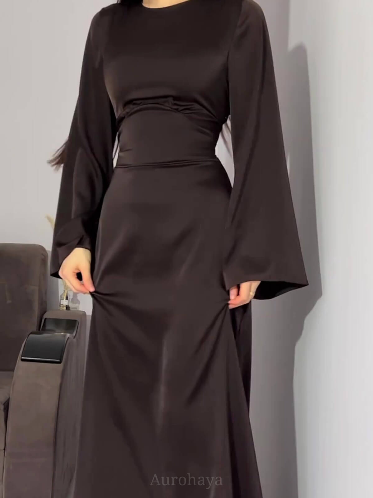 Flared Sleeve Fishtail Dress