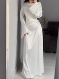 Flared Sleeve Fishtail Dress
