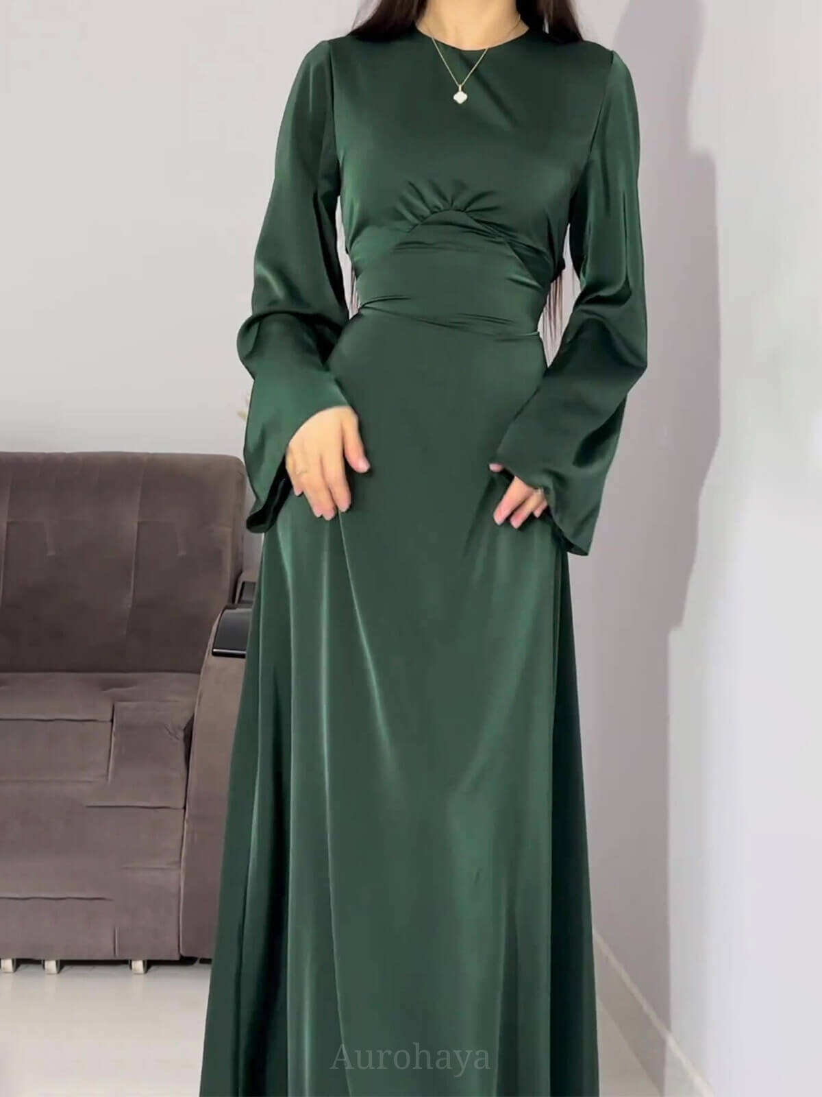 Flared Sleeve Fishtail Dress