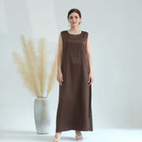 Solid Color Abaya Dress for Women