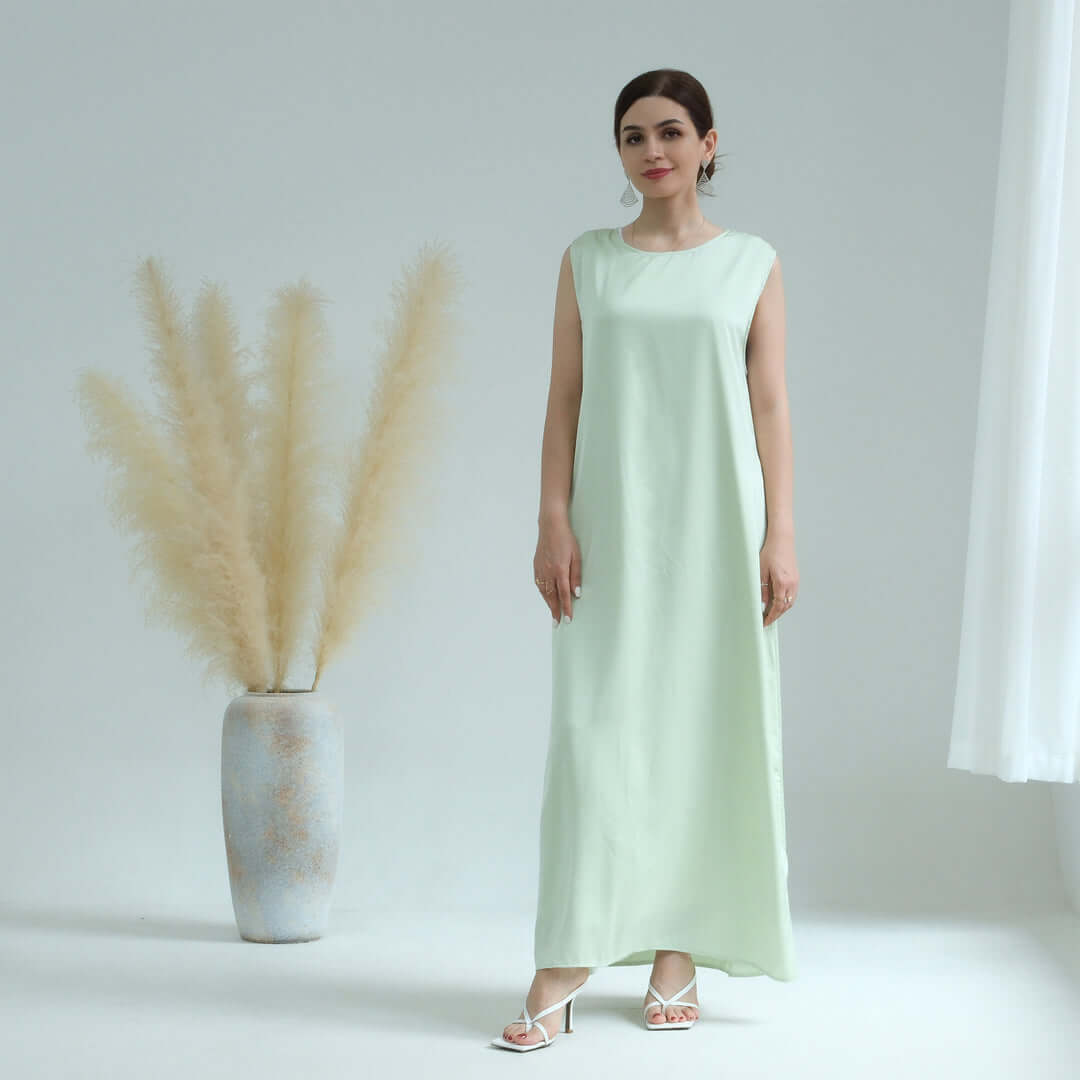 Solid Color Abaya Dress for Women