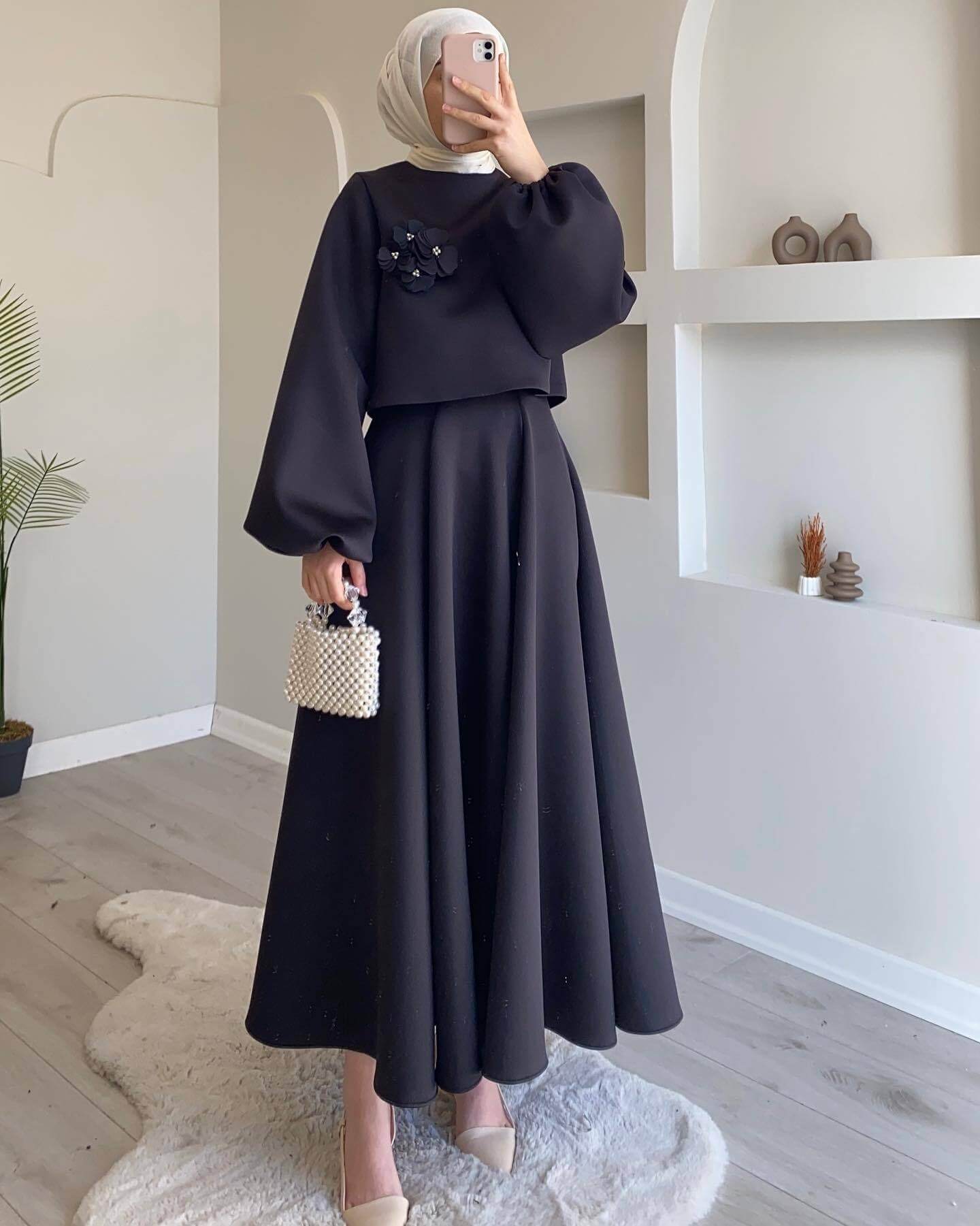 Floral Lantern Sleeve Maxi Dress 2-Piece Set